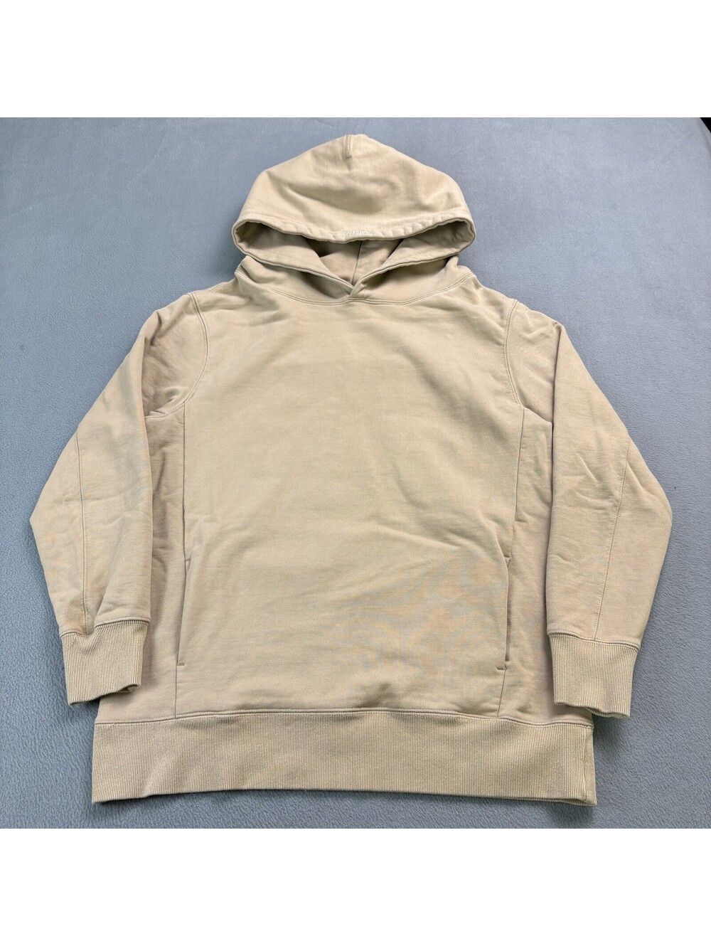 ESNTLS Heavyweight Pullover Hoodie Size Large Beige Slimmer Fit